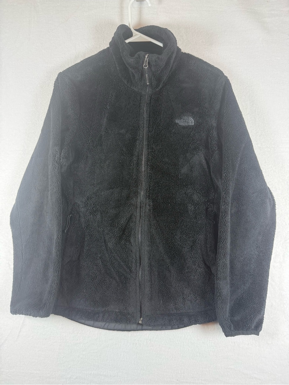 The North Face Black Zip-Up Teddy Jacket Size Medium